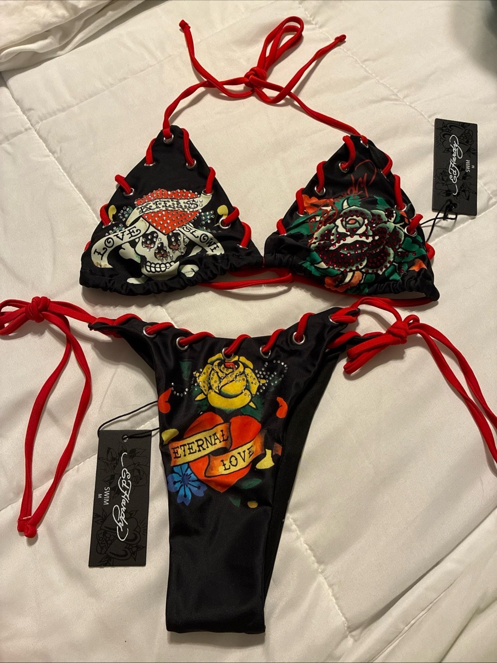 Ed hardy ladies 2 piece bikini set